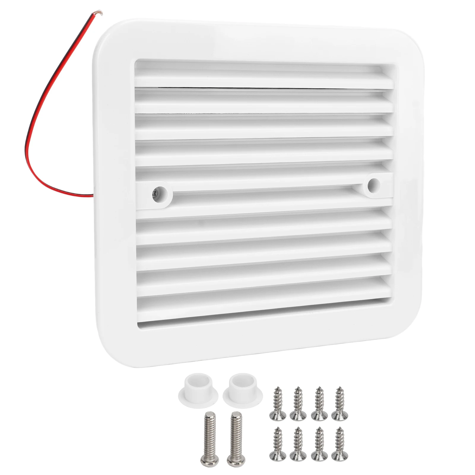 RV Roof Fan Vent White Ventilation Fan RV Side Vents 12V White Unidirectional Dustproof Strong Wind Cooling Trailer RV Accessory