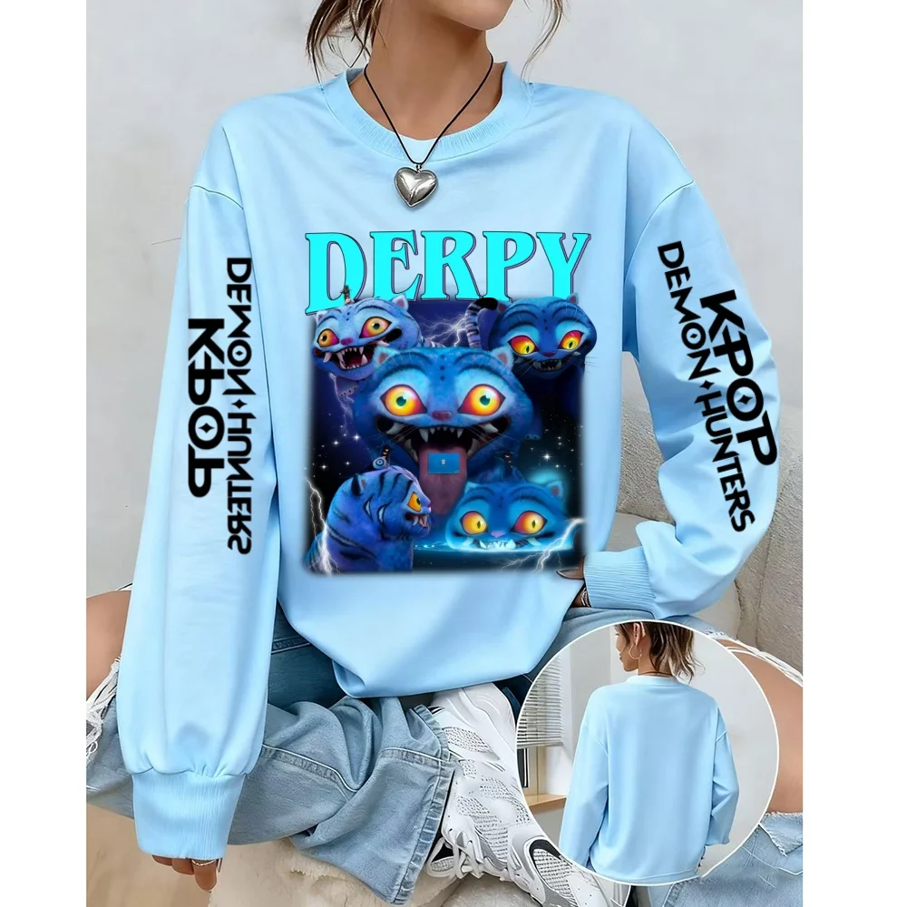 Толстовка в подарок фанату, детская толстовка с капюшоном в стиле манга Huntrix Kpop Devil Hunter для взрослых, милая толстовка с тигром в стиле Харадзюку