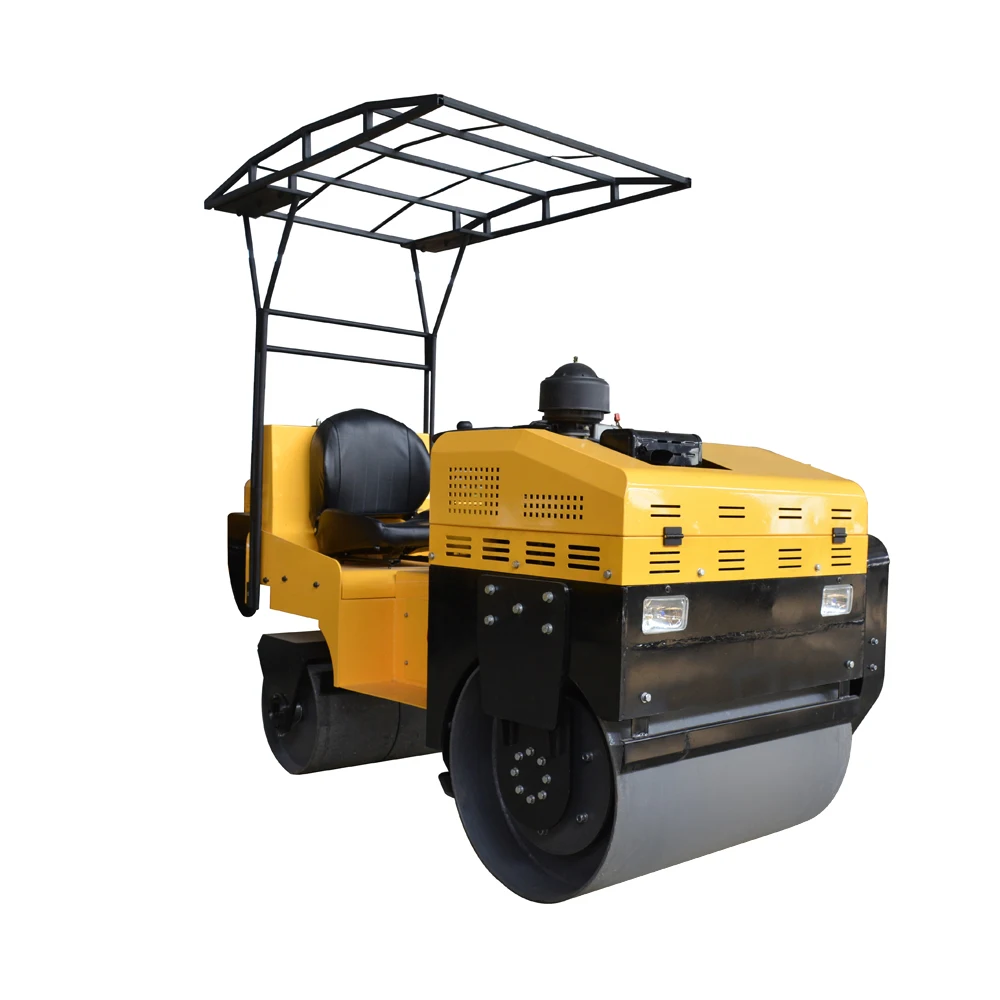 Customization Compactor Hot Sale Walk Behind Double Drum Road Roller Walk Hand Mini Road Roller Compactor