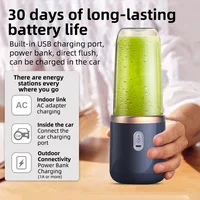 6 Blades Electric Juicer Cup with 2 Cups For Travel Portable Juicer Mixer Usb Charge Fresh Fruit Juice Personal Blender Smoothie 4