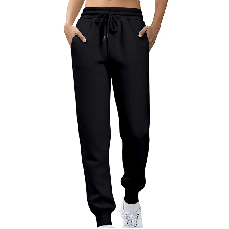 

2026 spring autumn women Straight Pants Fashion Solid Color pants Drawstring large size slim Casual Trousers women Sweatpants
