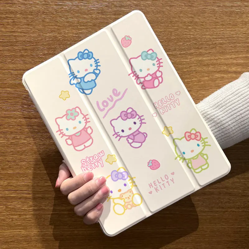 

Силиконовый чехол Kawaii Hello Kitty для iPad Mini 4 5 6 7,9 8,3 In Air 3 4 10,9, чехол для iPad 2022 2021 Pro 11 12,9, чехол