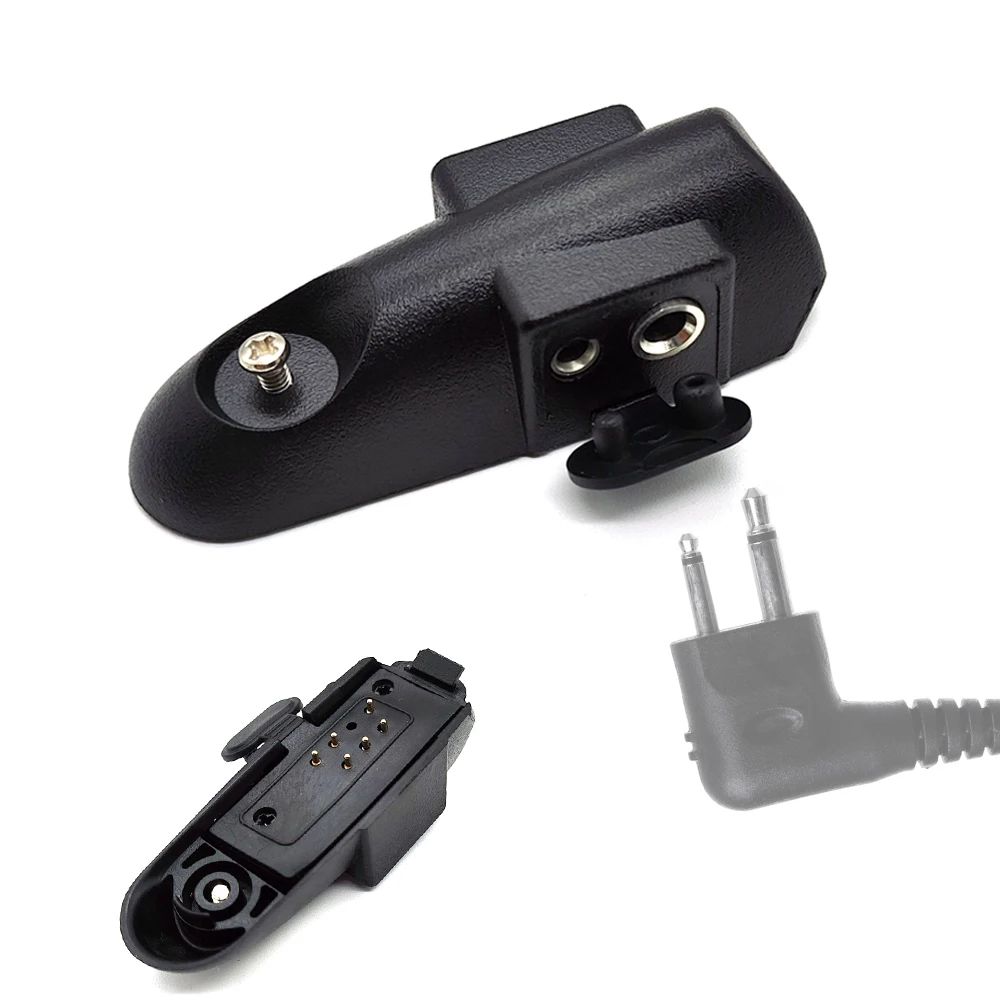 for Baofeng A98 UV9R BF-UV9R Plus BF9700 Ham Radio 2Pin Jack 3.5mm/2.5mm Audio Earphone Adapter Walkie Talkie Headset Converter