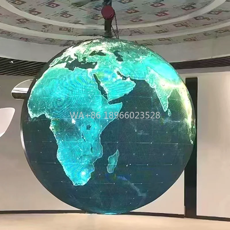 شاشة LED P2 ثلاثية الأبعاد شاشة ثلاثية الأبعاد كروية على شكل كرة أرضية شاشة إعلانية وحدة كرة مستديرة على شكل دائرة ناعمة #1