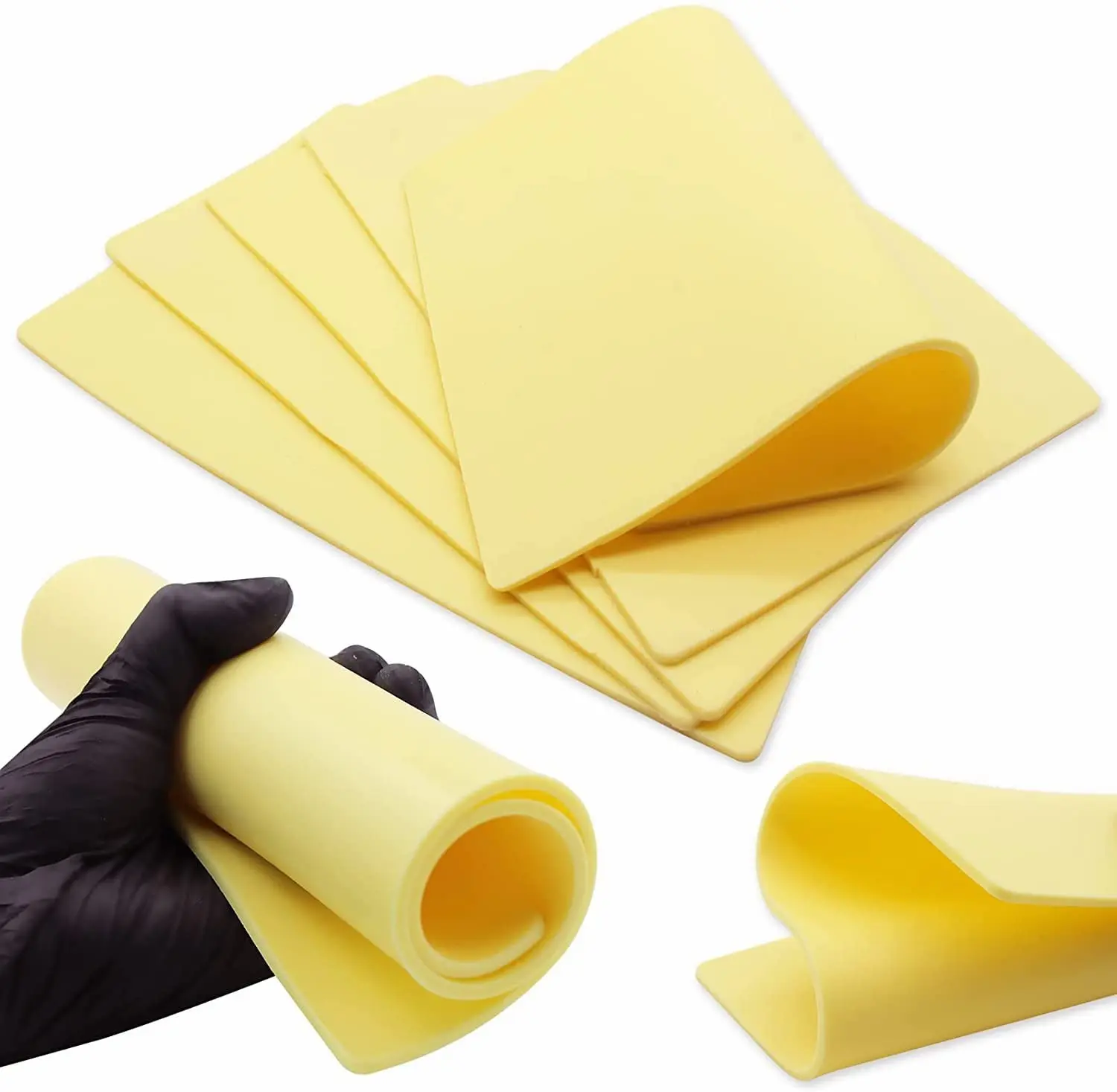 3Pcs Tattoo Practice Skin 3MM Silicone Fake Skin Double-Sided for Permanent Makeup Training Supply Tattoo Accessory
