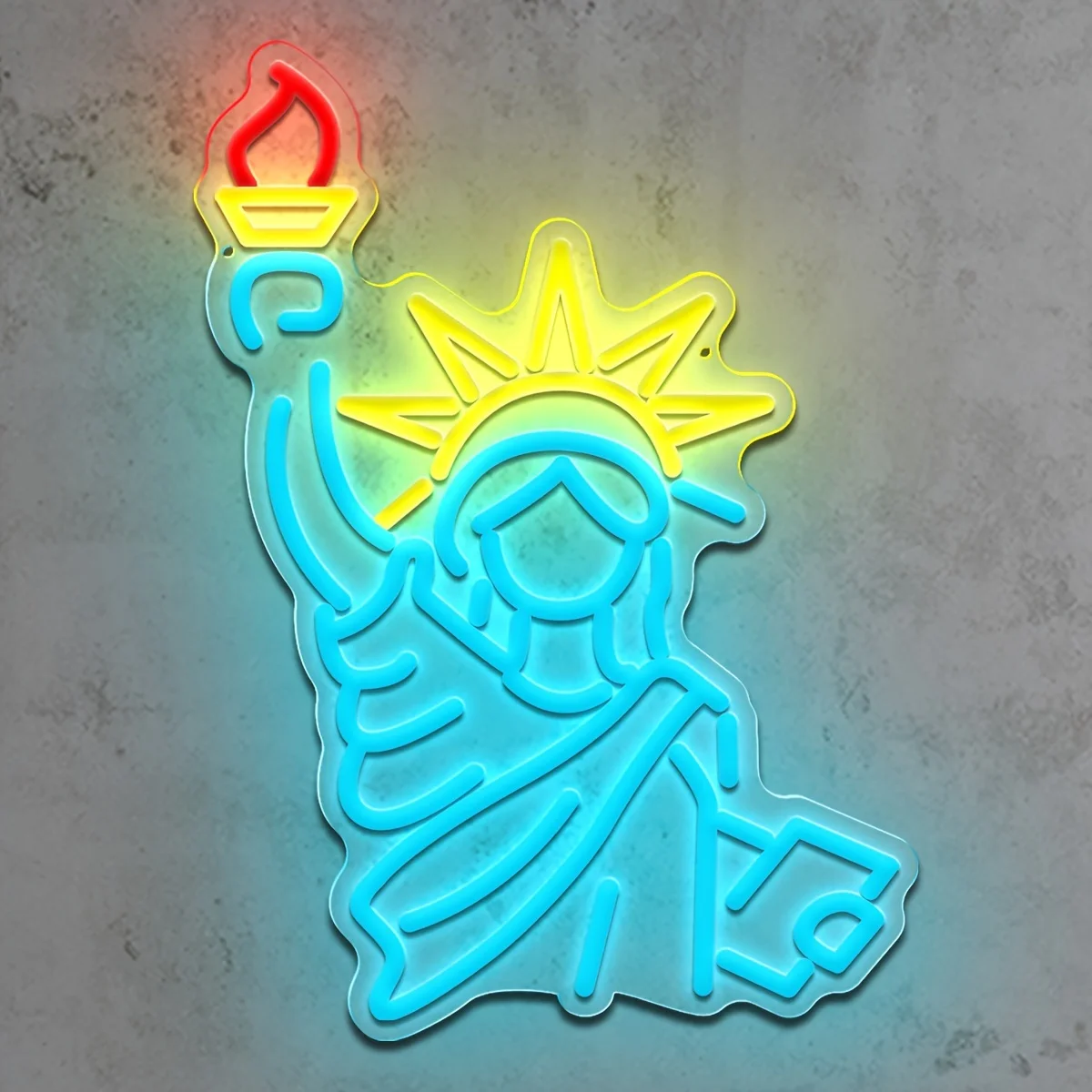

Statue of Liberty USA Patriotic Neon Sign Art Home Decor LED Neon Light Dimmable USB for Bar Pub party living room Decor Gifts
