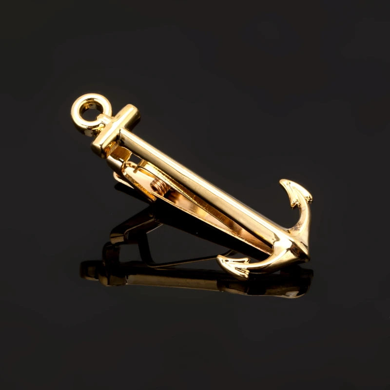 High quality ship anchor tie clip for men's wedding tie accessories, copper material clip, the best choice for gift giving