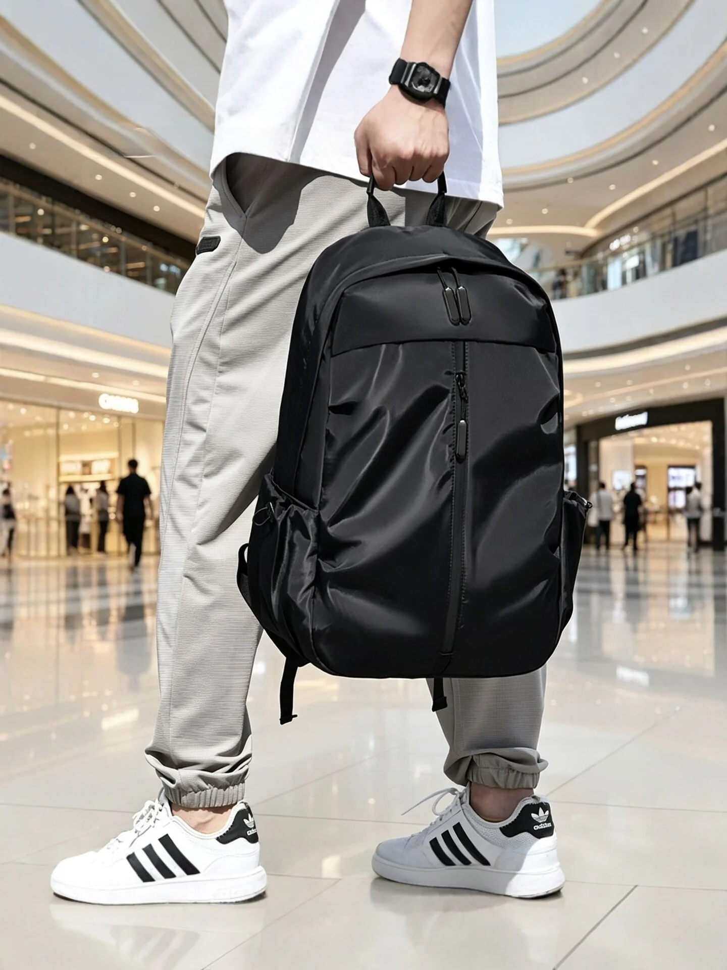 sac-a-dos-de-voyage-unisexe-noir-en-nylon-style-decontracte-grande-capacite-pour-ordinateur-portable-impermeable-avec-compartiment-pour-telephone-et-bouteille-d'eau