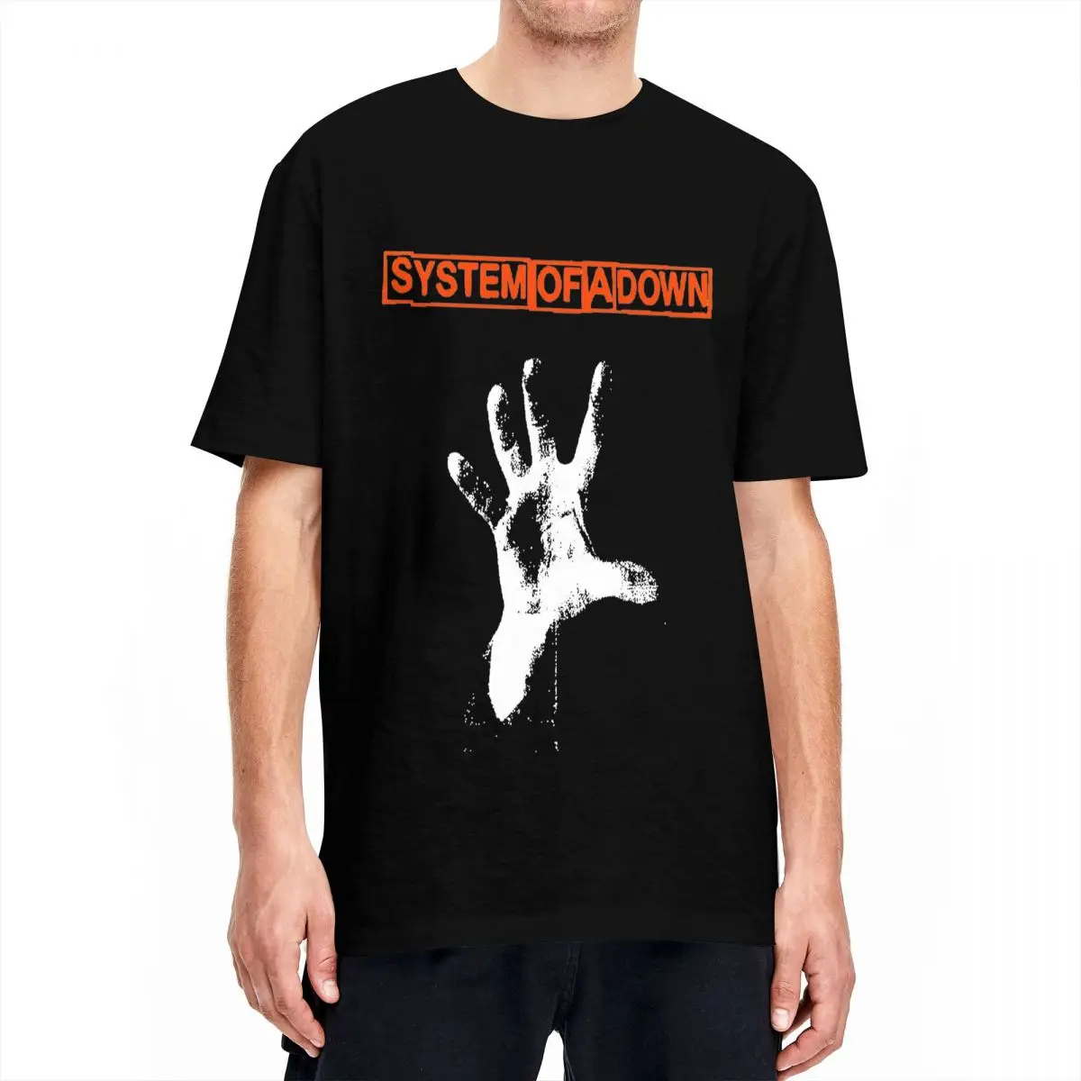 Men's System Of A Down T Shirts Music Tour Cotton Tees Beach Y2K Retro Short Sleeve T-Shirt O Neck Novelty Tee Shirt Big Size image 2
