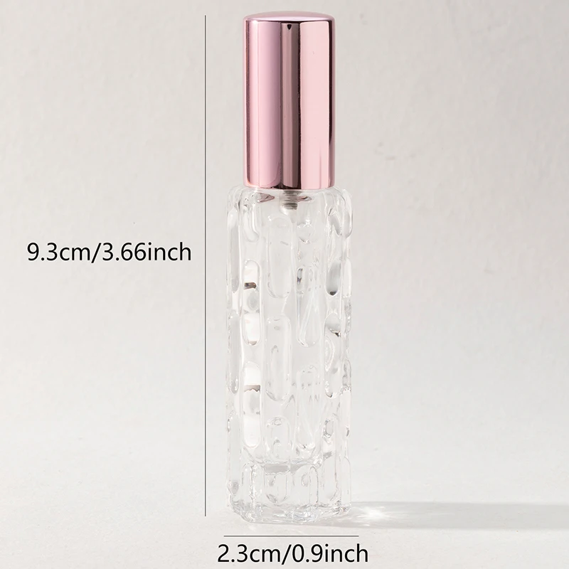 15 Ml Rose Gold Glass Portable Refillable Perfume Bottle Cosmetic Container Empty Spray Atomizer Travel Sub-bottle