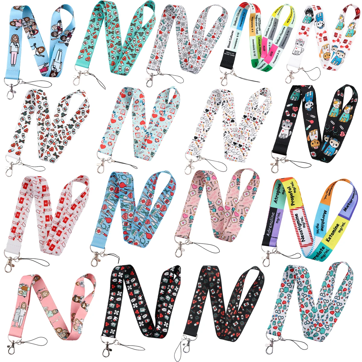 

Doctor Cat Neck Strap Lanyards for Key ID Card Gym Cell Phone Strap USB Badge Holder Rope Pendant Key Chain Accessories