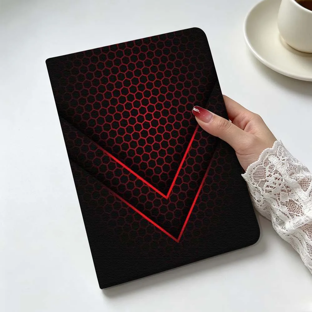 Hexagonal Art Patterns For Apple iPad Pro Mini A16 A17 A14 4 5 6 7 6th 7th Gen 9.7 12.9 11 13 M4 inch Tablet Case Soft