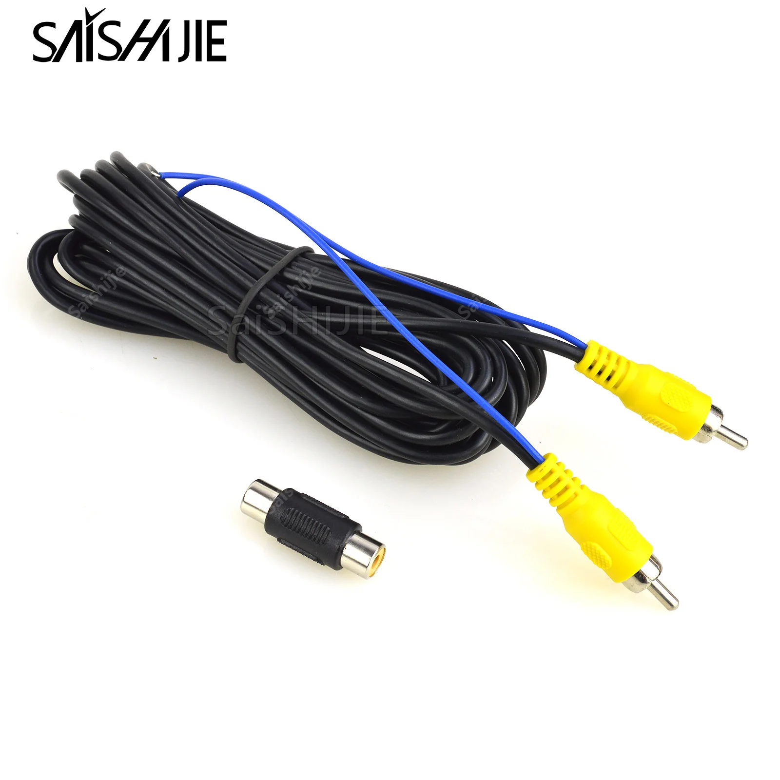 

Car Backup Rear View Camera RCA Video Cable 8/10M Double-Shielded Male to Male with trigger wire Camera AV Extension Cable