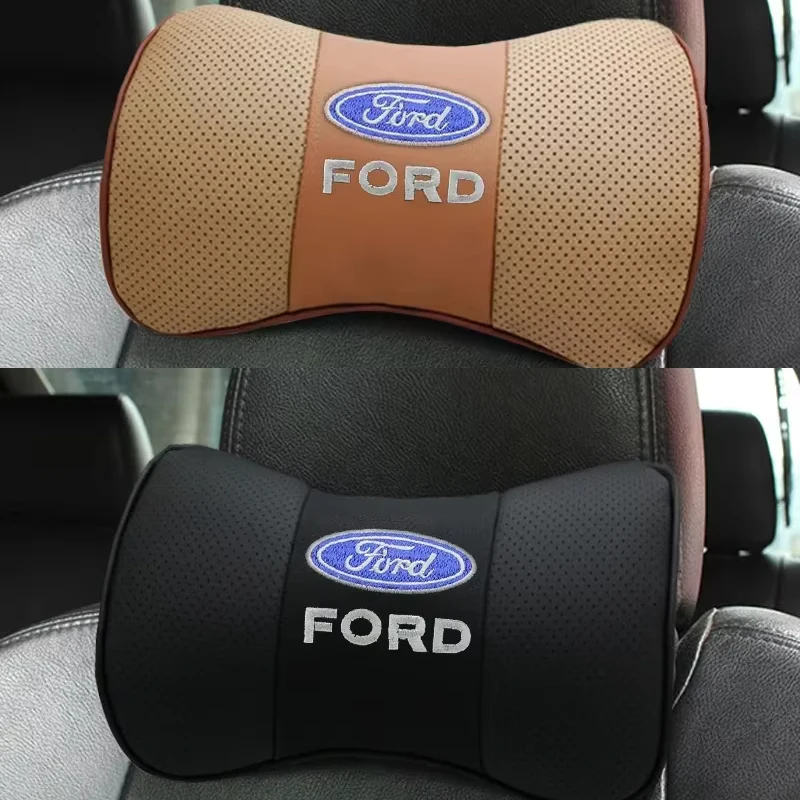 

Car Headrest Pillow Seat Breathable Neck Support Cushion for Ford Kuga Explorer Focus MK3 Fusion Mondeo Mustang Ranger Ecosport