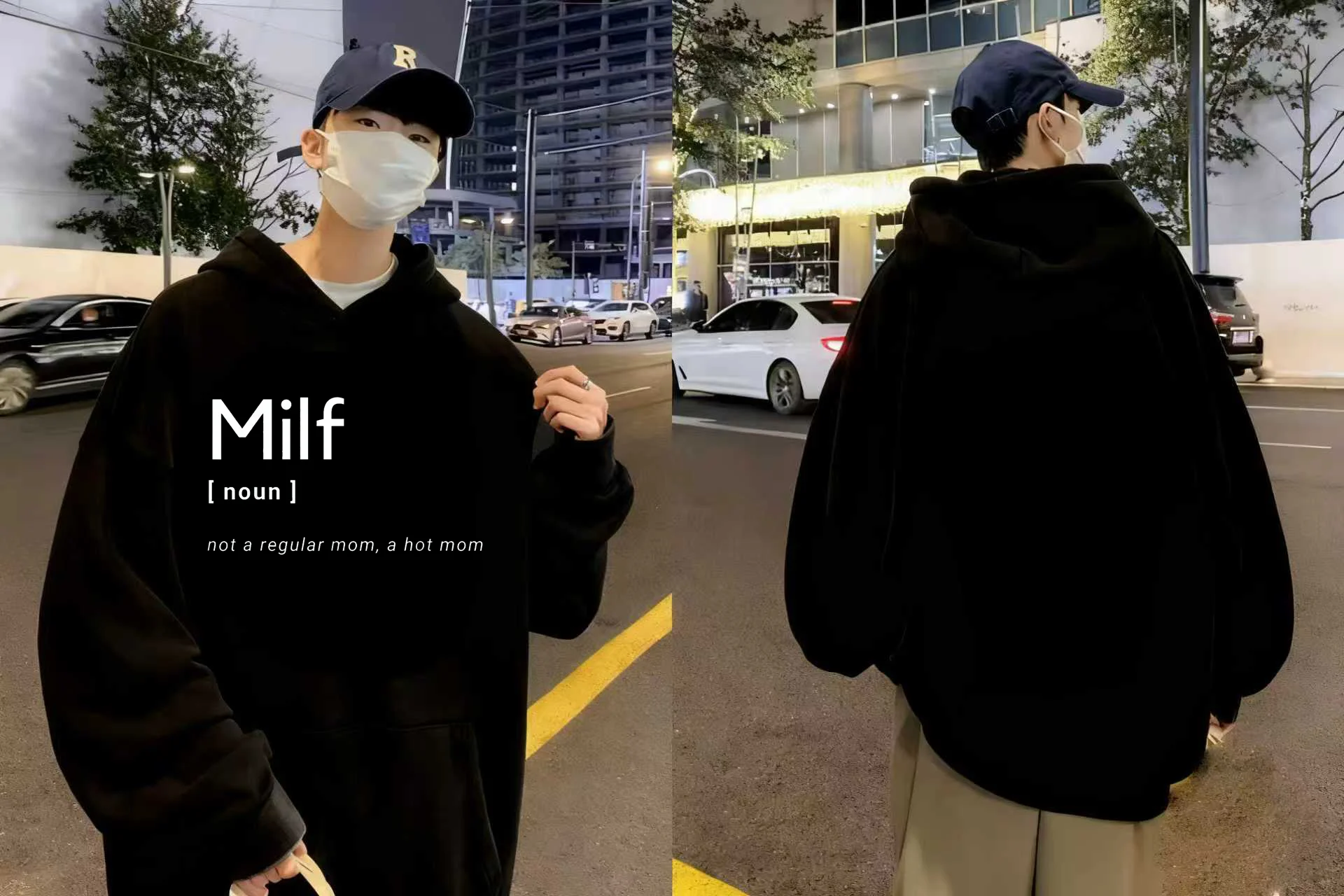 

MILF Noun Print Hoodie 2025 New Trendy Streetwear 330g Heavyweight Cotton Unisex Casual Pullover Comfort Fit Men Women Fashion