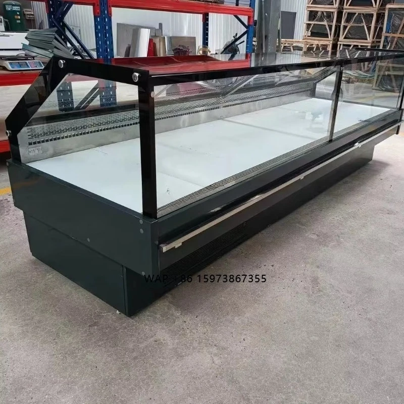 Commercial Deli Meat Display Fridge Butchery Meat Shop Cooler Push and Pull Glass Doors Left and Right Refrigerator