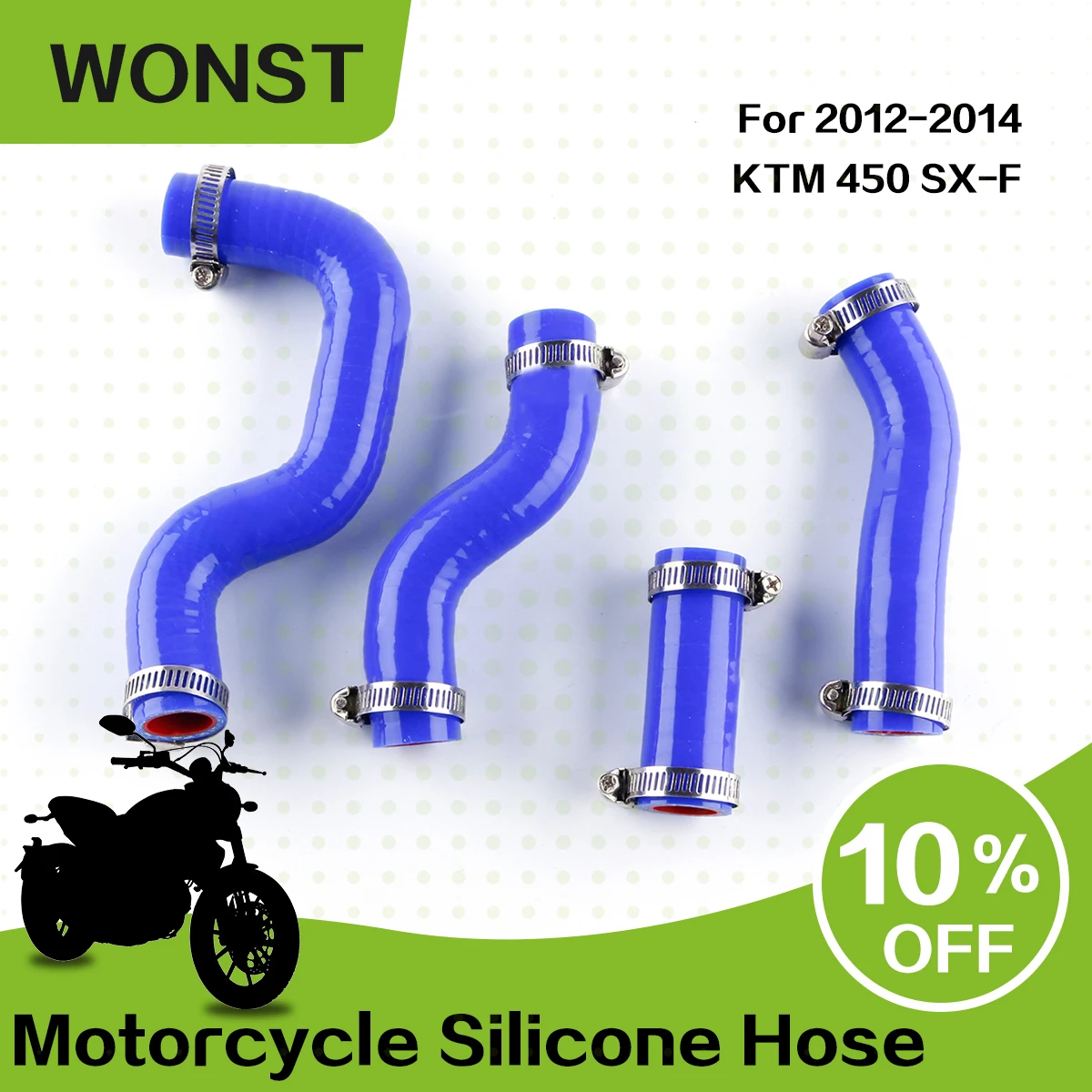 

For 2012 2013 2014 KTM 450SXF 450 SXF Silicone Coolant Radiator Hose Pipe Kit