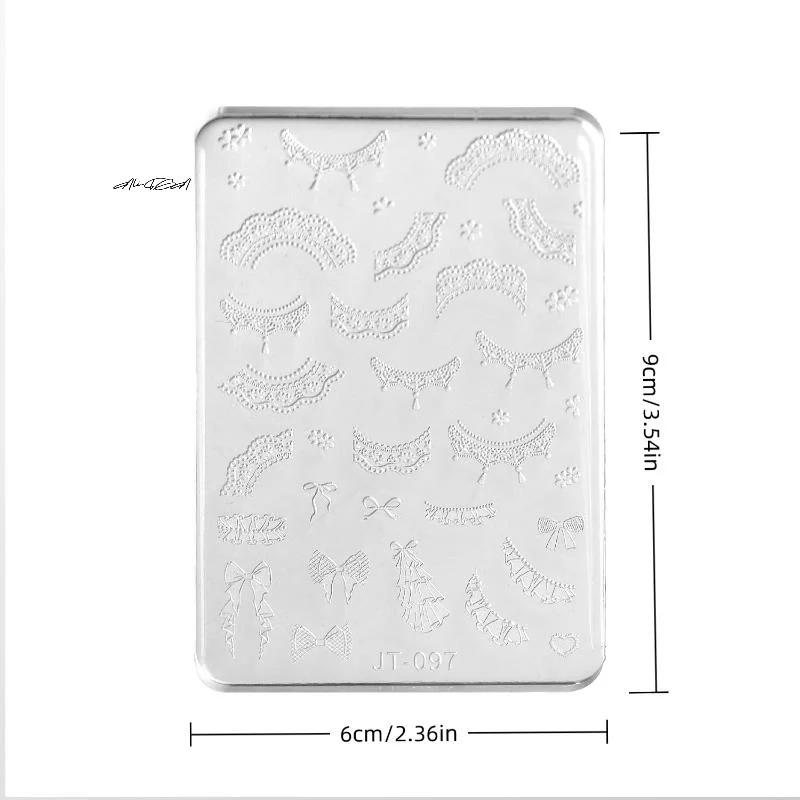 프랑스어 레이스 실리콘 네일 아트 금형 DIY 뷰티 간단한 라인 재사용 가능한 수제 도구 네일 장식 스탬프
