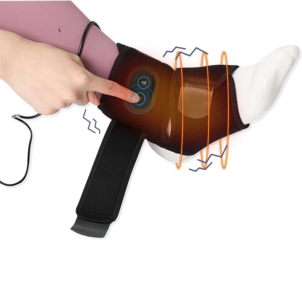 

Heating Ankle Massage Belt Electric Hot Compress Vibration Massage Hand Wrist & Foot Ankle Guard Band Carpal Wrap Support Brace
