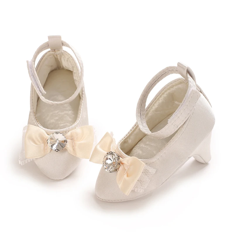 0-12 Monate Baby Mädchen Prinzessinnen-Schuhe mit Diamantschleife, Weiche Sohle, Erste Schritte Schuhe für Kleinkinder – Detail 29
