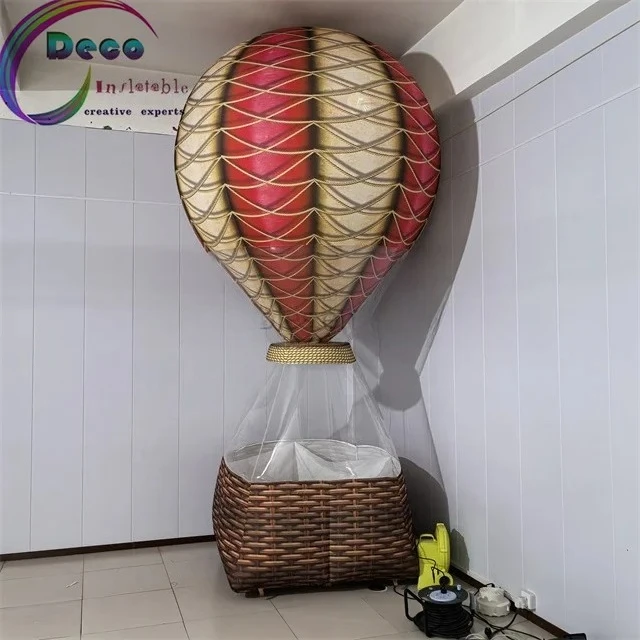 Polyester Fabric Event Inflatables  4m High Custom  Inflatable Hot air Balloon for Event Decoration