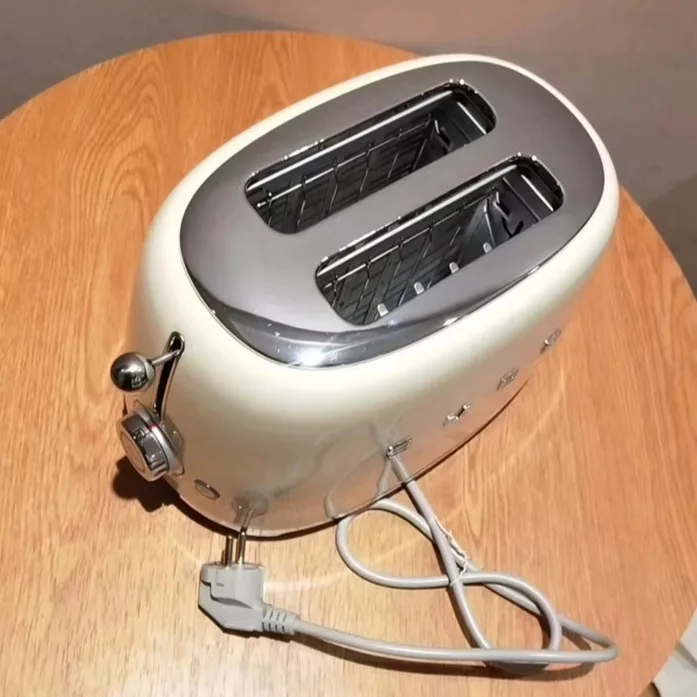 محمصة Smeg Vintage من الفولاذ المقاوم للصدأ، محمصة الإفطار TSF01