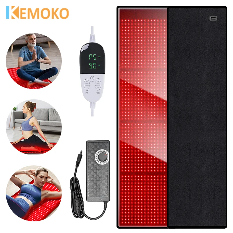 

Коврик для светотерапии с 960 светодиодами, 63''*23.6'', красный свет 660 и 850 нм, инфракрасное излучение, большой коврик для йоги, для полного расслабления и ухода за телом