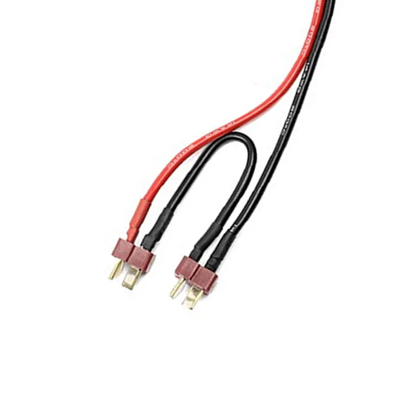 Lot de 1/2 pièces de câbles de charge en plomb, connecteur mâle Deans, adaptateur de série à 4.0mm, plaqué or, 14awg, 30cm