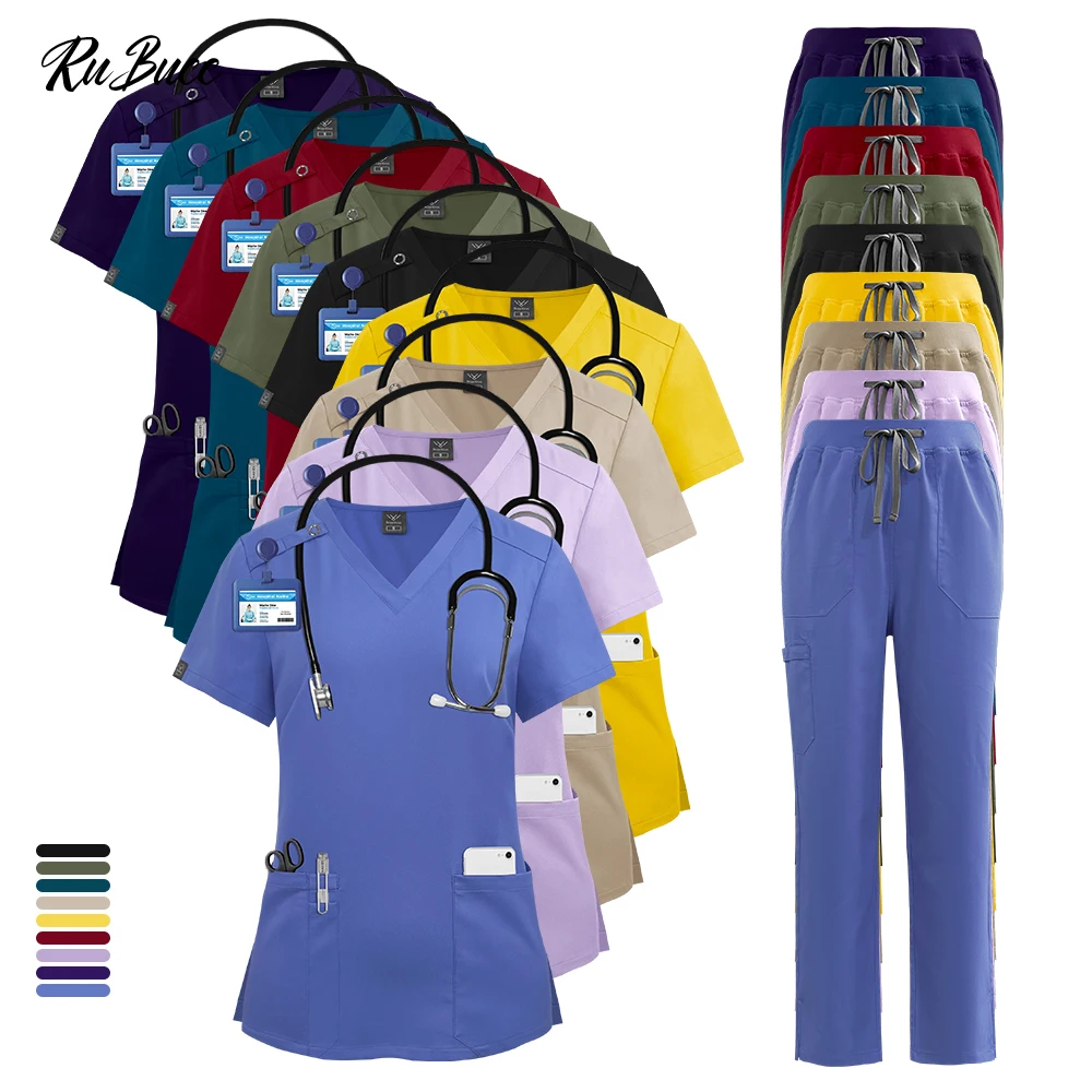 Uniforme de enfermería veterinaria para el cuidado de mascotas, traje de laboratorio, venta al por mayor, conjunto quirúrgico para médico de Hospital, monos de dentista, venta al por mayor