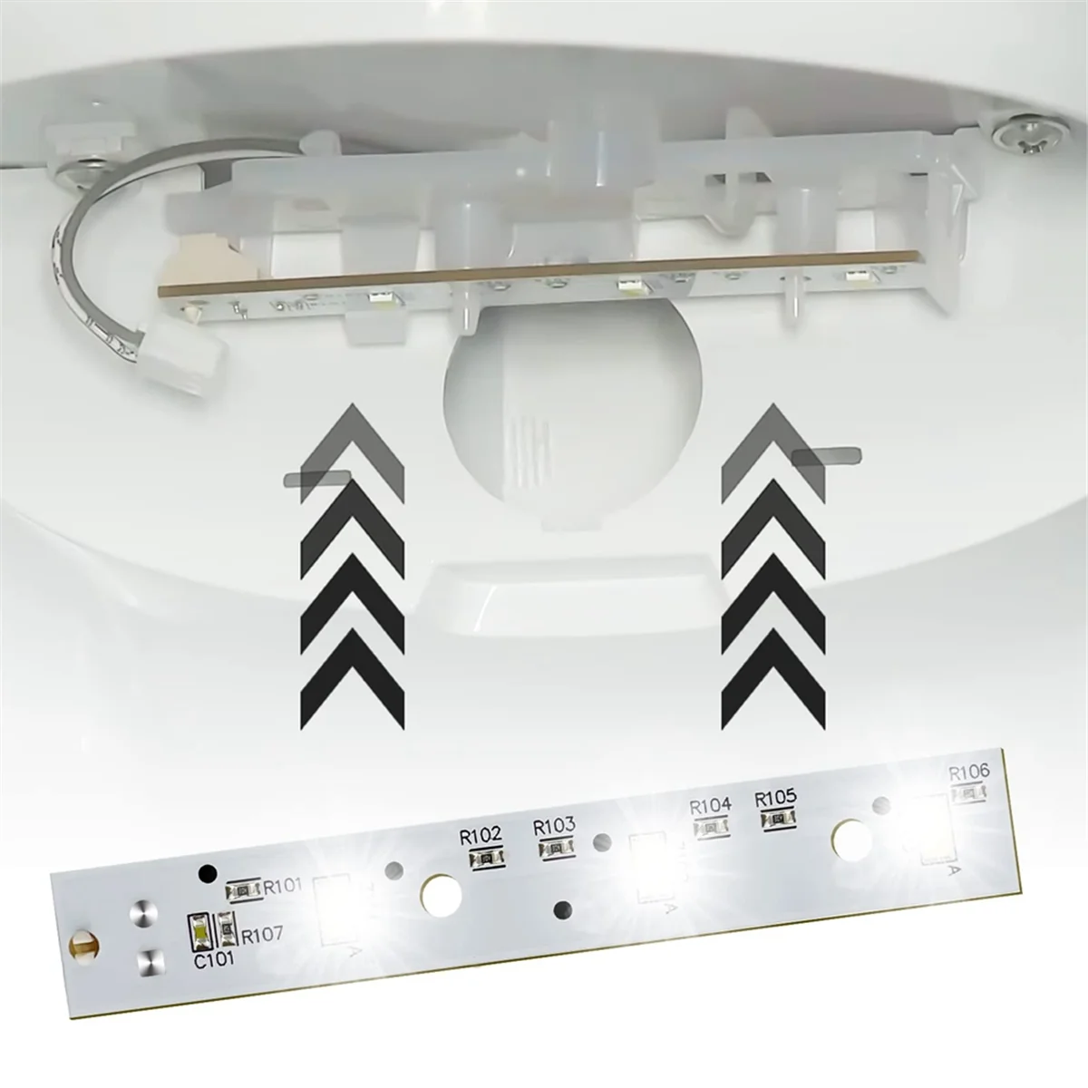 WR55X26671 LED Light Board for GE Refrigerator Replacement