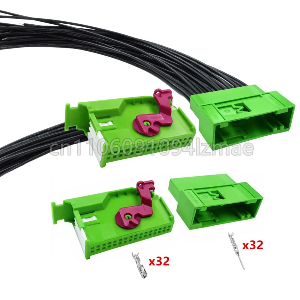 32 Pin AMP Plug Automotive Connector AC Assembly ECU Auto Wiring Connector Cable Socket 1J0972977C 1719057-1 1719058-1