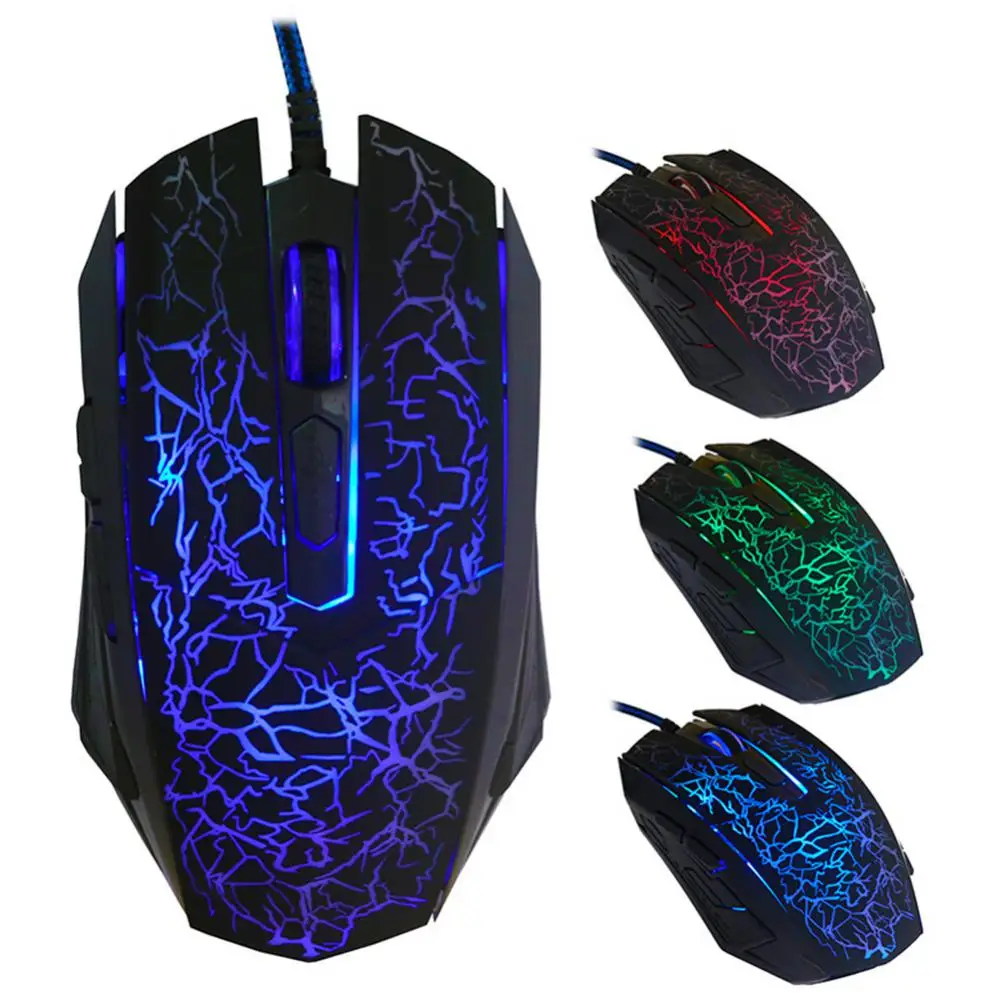 Colorful LED Computer Gaming Mouse Professional Ultra-precise For Dota 2 LOL Gamer Mouse Ergonomic 2400 DPI USB Wired Mouse