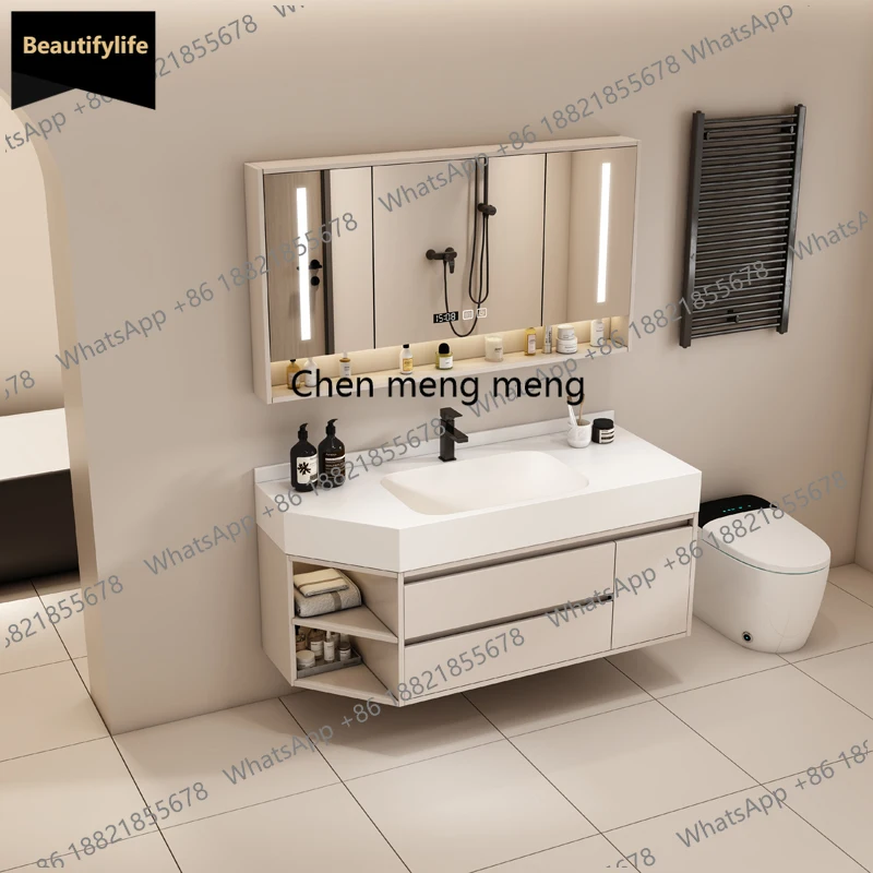 C85 Wooden Jewelry Bathroom Cabinet Paper Bedroom Over Sink Toilet Vanity Bathroom Cabinet Mirror Perfume Gabinete Trendy Furnit