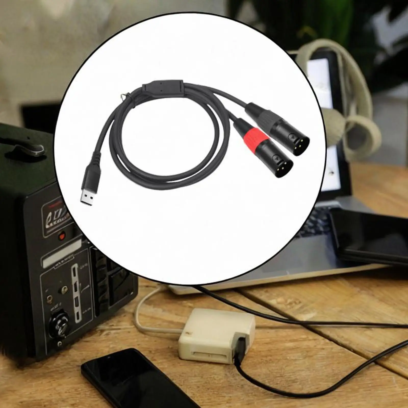 USB 2 XLR 간섭 방지 3 핀 분배기 코드 와이어 스마트 폰 스피커 TV 홈 시어터 전문 오디오 장비