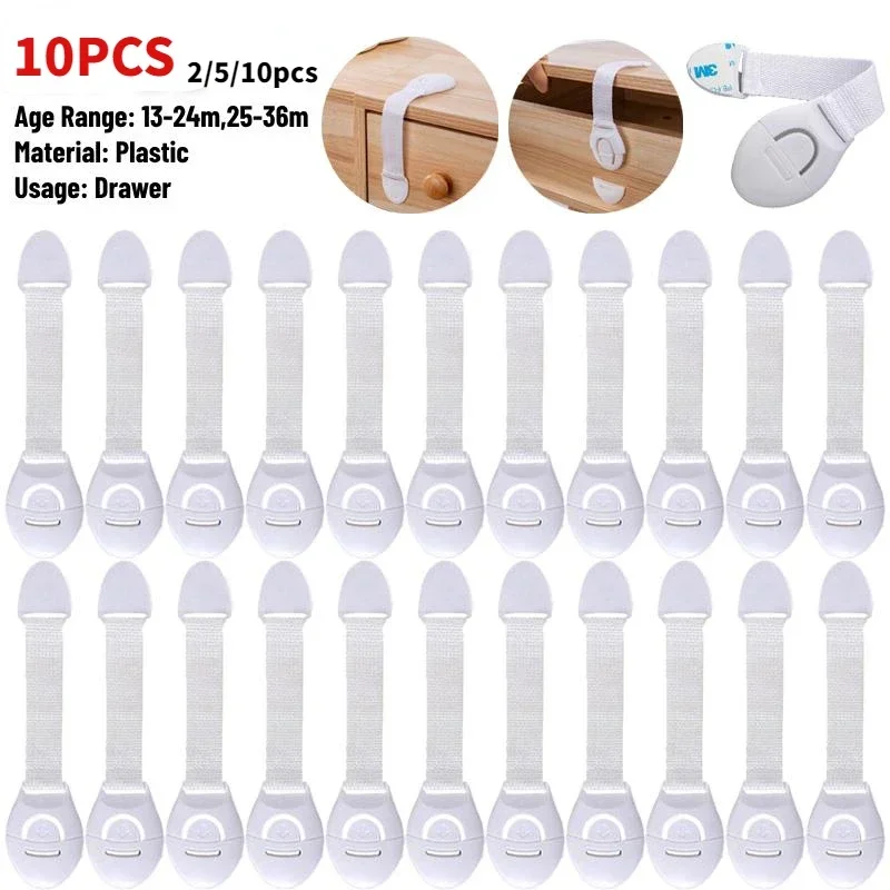 2-5-10pcs Child Safety Cabinet Lock Baby Security Protection Drawer Door Lock Plastic Kids Safety Locks