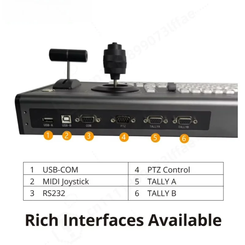 Custom Keys Metal Video Switcher Controller Panel, USB 2.0, for OBS YouTube Live Streaming Broadcast Equipment