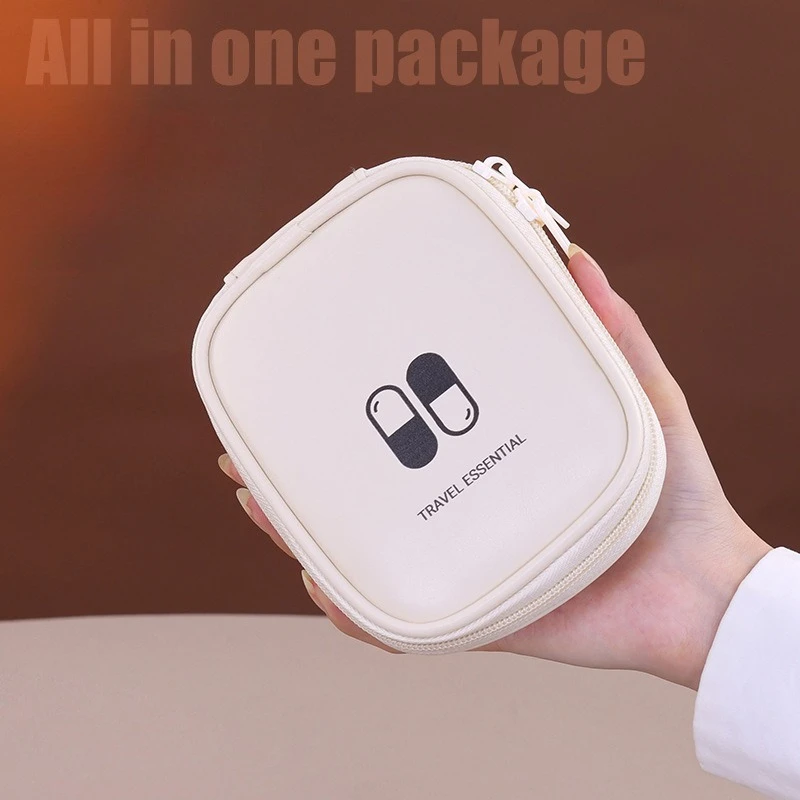 Compact Medicine Storage Bag - Waterproof Pouch with Multi-Mesh Compartments (Portable First Aid & Travel Essentials Organizer)