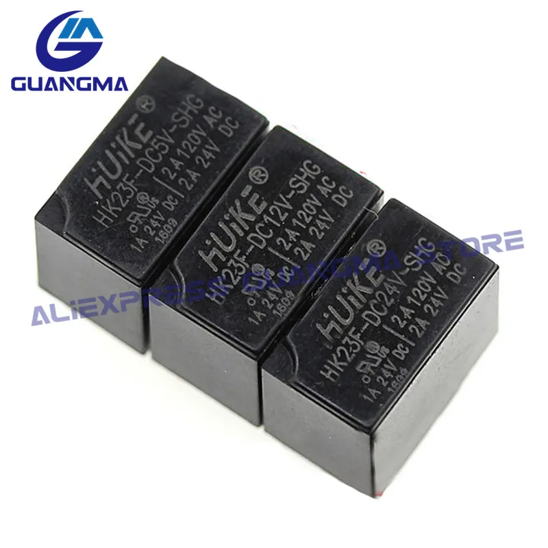 Imagem -03 - Huike Relé Hk23f Hk23f-dc5v-shg Hk23f-dc12v-shg Hk23f-dc24v-shg Power Relay Volt Dc5v 12v 24v 2a 6pin 0.2w 100 Pcs 100 Novidades