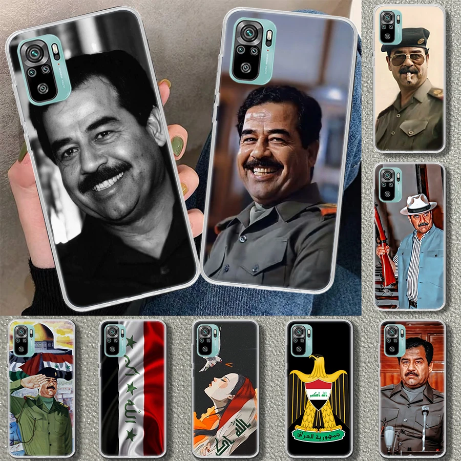 Etui Fashion Saddam Hussein Iraq Arabic Phone Case Cover for Xiaomi Redmi Note 13 12S 12 11 11S 11T 11E 10 Pro 10S 9 9S 9T 8 8T 