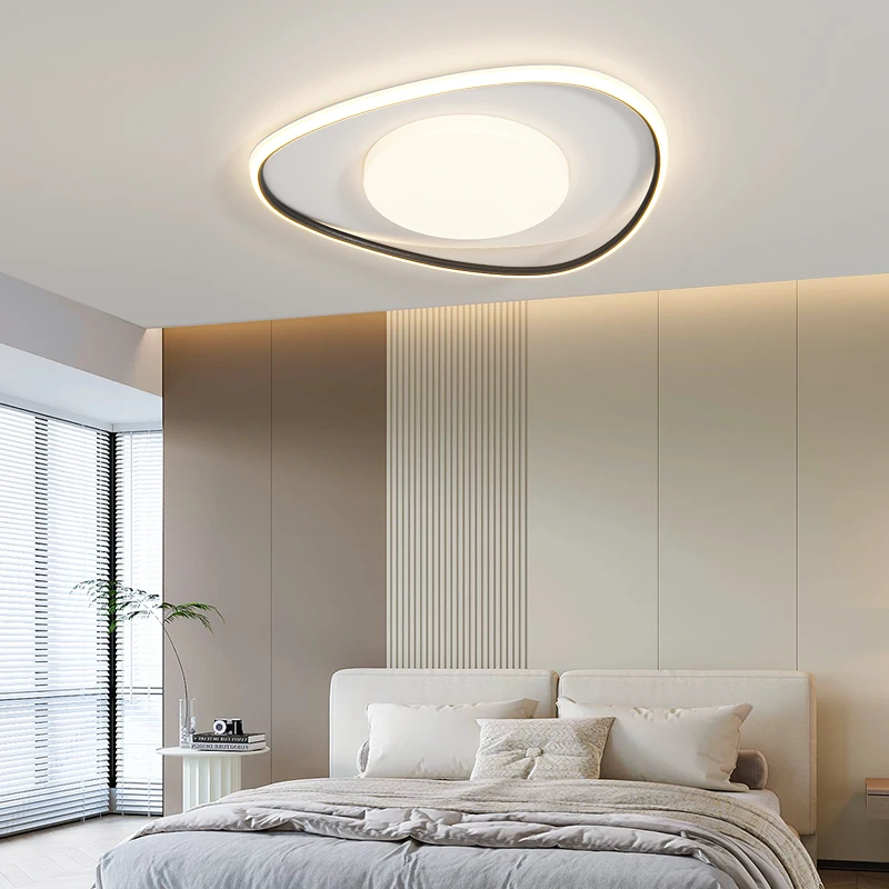 Plafonnier nordique moderne pour chambre à coucher, lustres simples, salon géométrique créatif, luminaire de table à manger, lampe pour la maison