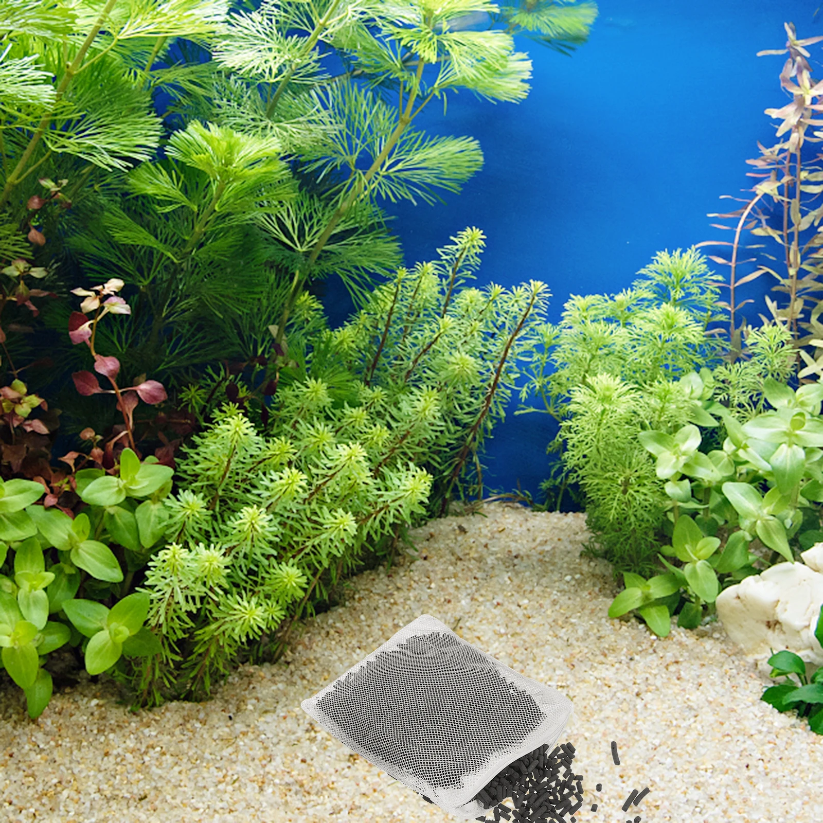 

2 Pack Activated Carbon Fish Tank Supplies Filter Bags Charcoal Aquarium One Black