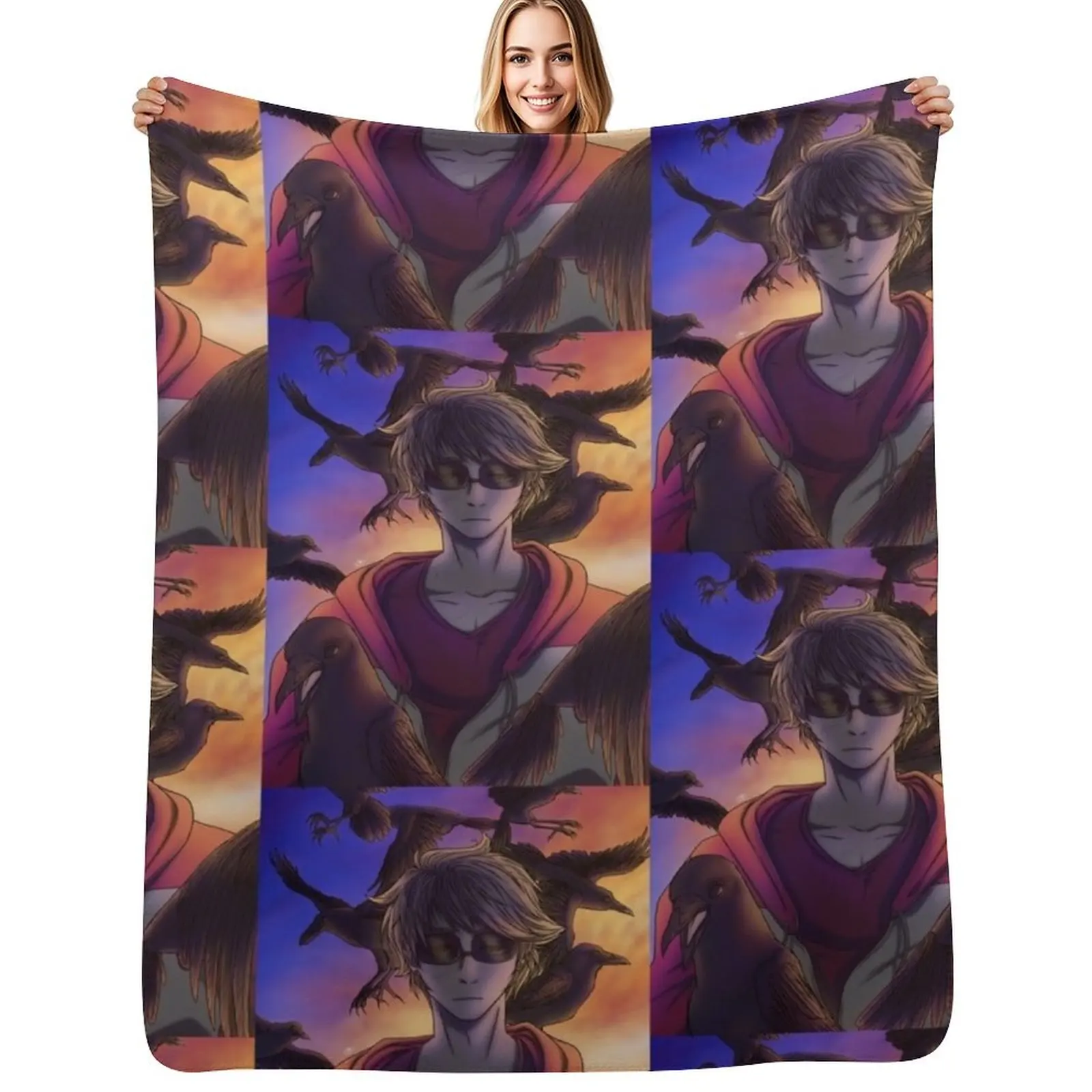 dave strider-homestuck Throw Blanket Soft Beds halloween Baby Thermal anime Plaid on the sofa Blankets