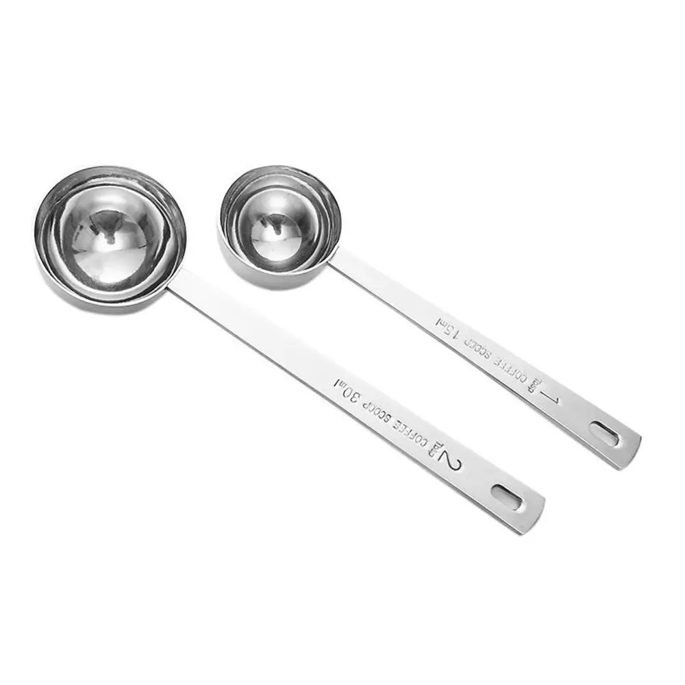 Smooth 15ML/30ML Thicken Stainless Steel Metal Coffee Scoop Measure Tools Tablespoon Measuring Spoon