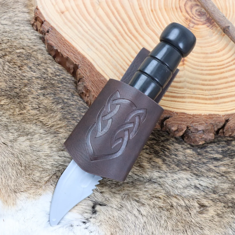 Faux Leather Medieval Viking Sword Holder - Knight-Themed Sheath, LARP, Stage Performances & Cosplay Accessories