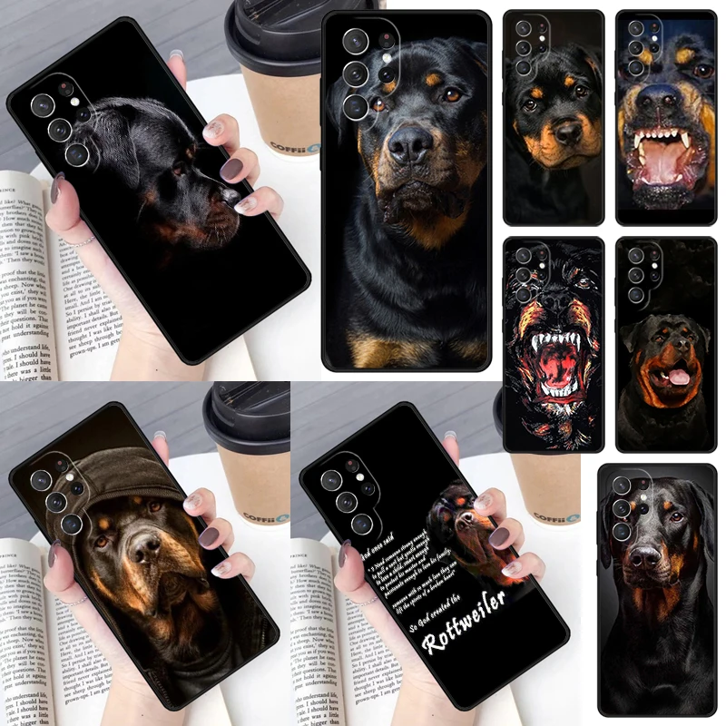 Rottweiler Dog Cover For Samsung Galaxy S23 Ultra S22 S20 S21 FE S8 S9 S10 Plus Note 10 20 Ultra phone Case