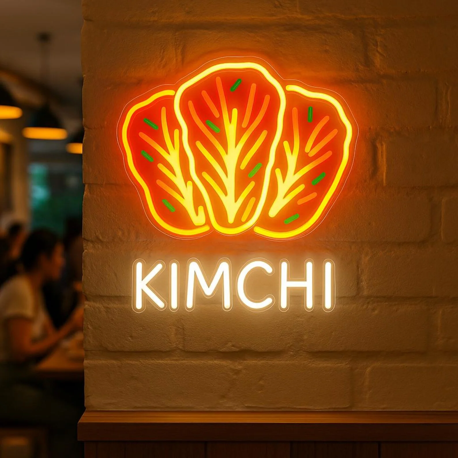 Kimchi Neon Sign, Korean Food LED Decor,Restaurant Neon Decor,Spicy Food Neon Sign