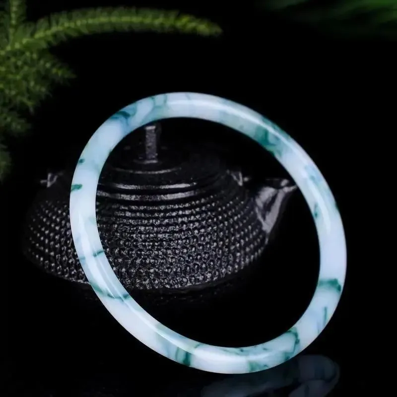 Floating Blue Bracelet Women's Simple Round Bar Bracelet, Classic Fashion Style