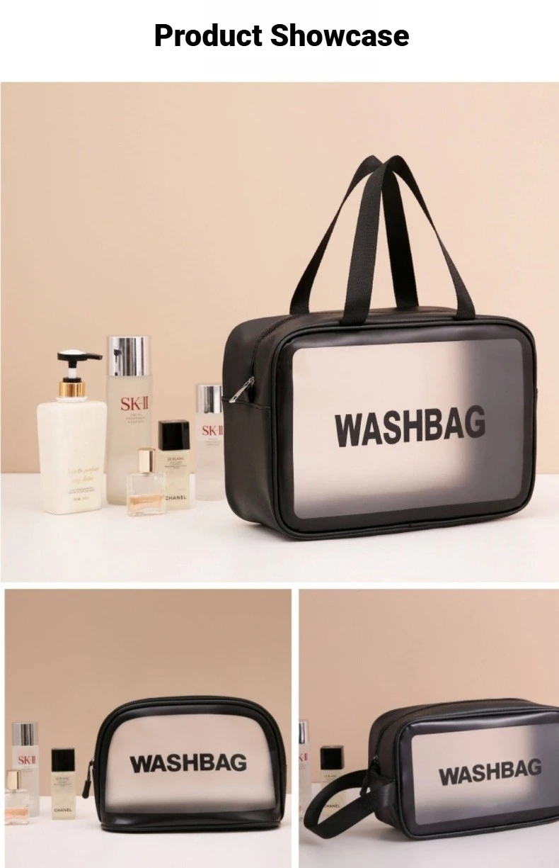 Tragbare transparente Kosmetiktasche für Reisen, große Kapazität, Damen-Schönheits-Make-up-Organizer-Etui – Detail 8
