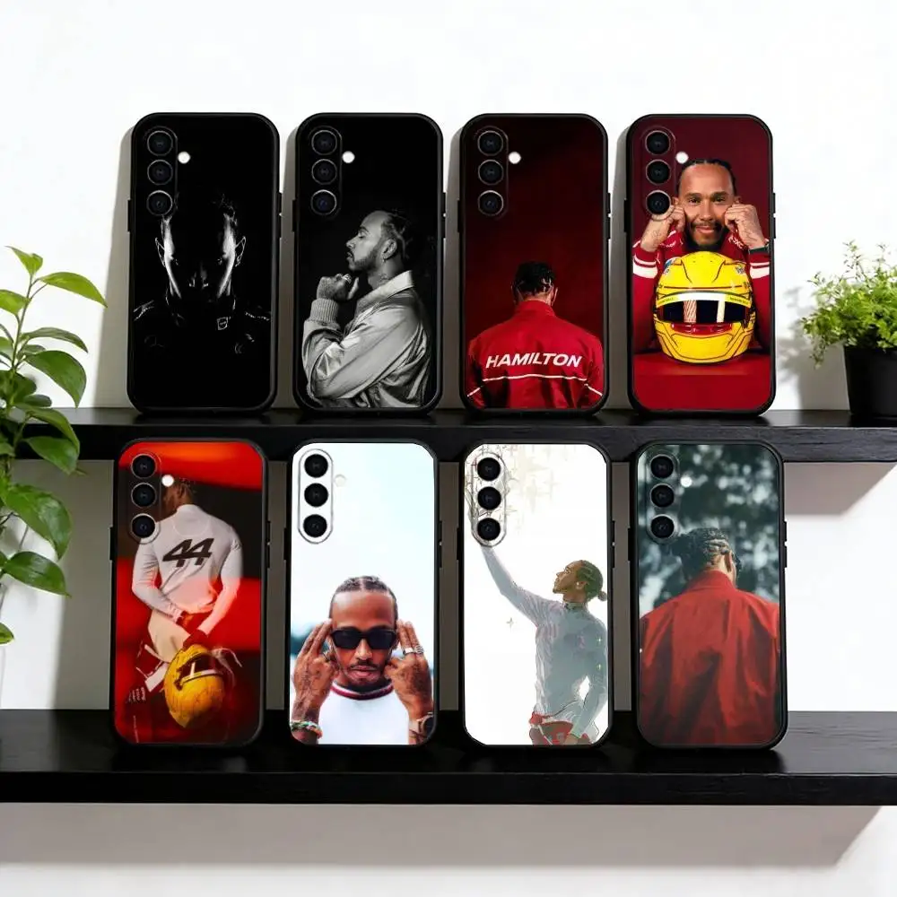 44 L-Lewis H-Hamilton-S  Phone Case Black Silicone Soft For Samsung Galaxy A73,A72,A71,A70,A53,A52,A51