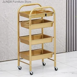 Carrito de belleza para peluquería, mesa de peluquería elegante, organizador de peluquería, carro estético, muebles auxiliares de Spa